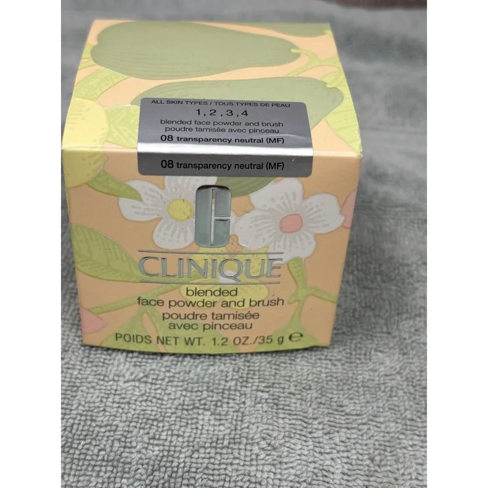 Clinique‎ Blended Face Powder and Brush 08 Transparency Neutral 1.2oz NEW